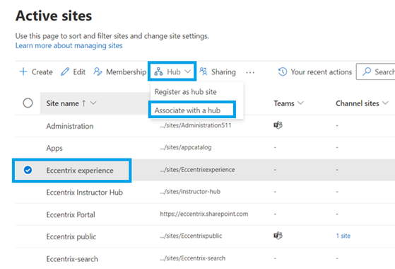 Hub Sites in SharePoint Online Image 5